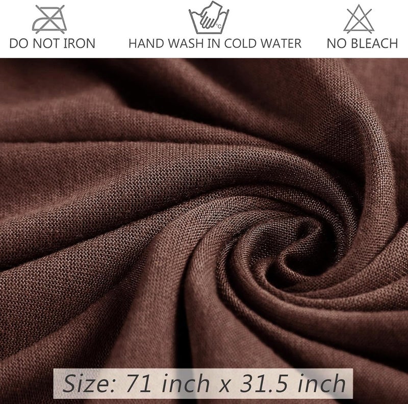 PWEOUKE Head Wraps for Black Women African Head Wrap Lightweight for Women Long Plain Turban Hair Scarf Scarves - Image 3